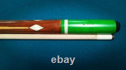 Vintage Custom Sneaky Pete Billiards Pool Cue 4 Cocobolo Points & MOP Diamonds