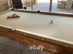 Vintage Hand Carved Pool Table Designed & Made By Artist Don Francisco Anchondo