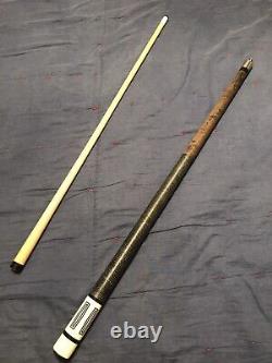 Vintage Joss Custom Design Pool Cue with Leather Case 18.3 oz 58 3/16 Long Gray