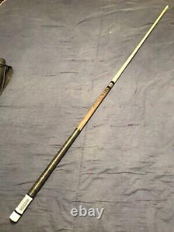 Vintage Joss Custom Design Pool Cue with Leather Case 18.3 oz 58 3/16 Long Gray