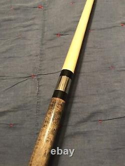Vintage Joss Custom Design Pool Cue with Leather Case 18.3 oz 58 3/16 Long Gray