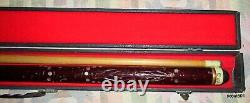 Vintage Pool Cue In Hardcase Inlay MOP Carved Premier Line Custom #19 Hawaiian