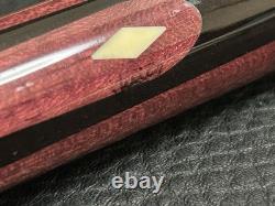Vintage Ray Schuler Custom Cue Ebony Purpleheart 2 Shafts Pool Billiard stick