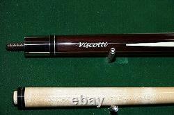 Vintage Viscotti Pool Cue Ebony/verm, Billiards Custom Adam/ helmstetter/made