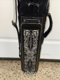 Volturi Custom Hornback Croc Black 4x8 Hard Pool Cue Case