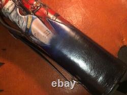 Volturi Custom Pool Case 4x8 Genuine Tooled Leather DEADPOOL & HARLEY QUINN