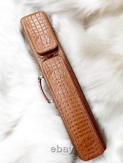 Volturi Custom Soft Pool Case 4x8 Genuine Leather with Backpack Straps. Brown