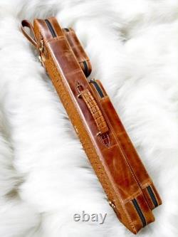 Volturi Custom Soft Pool Case 4x8 Genuine Leather with Backpack Straps. Brown