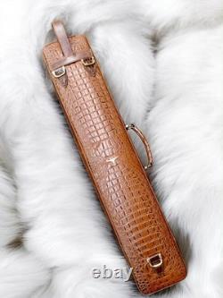 Volturi Custom Soft Pool Case 4x8 Genuine Leather with Backpack Straps. Brown