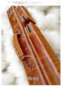 Volturi Custom Soft Pool Case 4x8 Genuine Leather with Backpack Straps. Brown