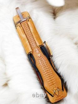 Volturi Custom Soft Pool Case 4x8 Genuine Leather with Backpack Straps. Carmel