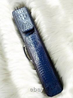 Volturi Custom Soft Pool Case 4x8 Genuine Leather with Backpack Straps. Dark Blue