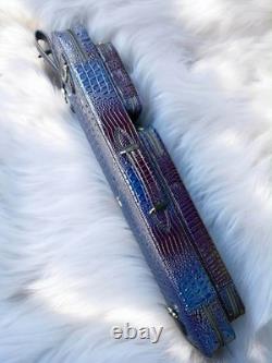 Volturi Custom Soft Pool Case 4x8 Genuine Leather with Backpack Straps. Dark Blue