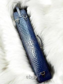 Volturi Custom Soft Pool Case 4x8 Genuine Leather with Backpack Straps. Dark Blue