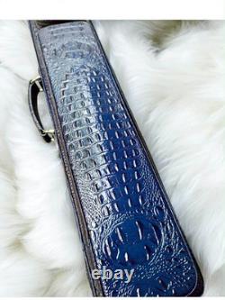 Volturi Custom Soft Pool Case 4x8 Genuine Leather with Backpack Straps. Dark Blue