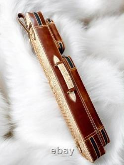 Volturi Custom Soft Pool Case 4x8 Genuine Leather with Backpack Straps. Expresso