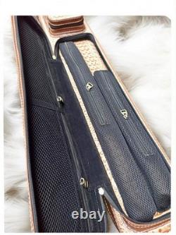 Volturi Custom Soft Pool Case 4x8 Genuine Leather with Backpack Straps. Expresso