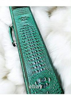 Volturi Custom Soft Pool Case 4x8 Genuine Leather with Backpack Straps. Green