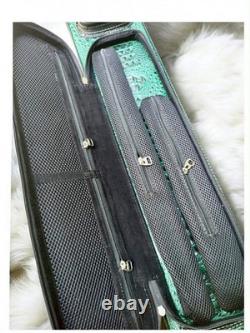 Volturi Custom Soft Pool Case 4x8 Genuine Leather with Backpack Straps. Green