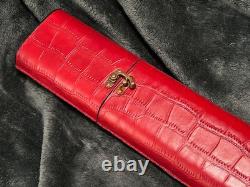 Volturi Fellini Style Custom Pool Case 2x2 Genuine Leather. Red