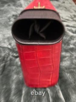 Volturi Fellini Style Custom Pool Case 2x2 Genuine Leather. Red