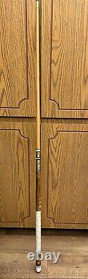 Vtg HUSTLER 2 pc Custom Design Solid Wood Pool Cue w MOP Inlay