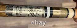 Vtg HUSTLER 2 pc Custom Design Solid Wood Pool Cue w MOP Inlay